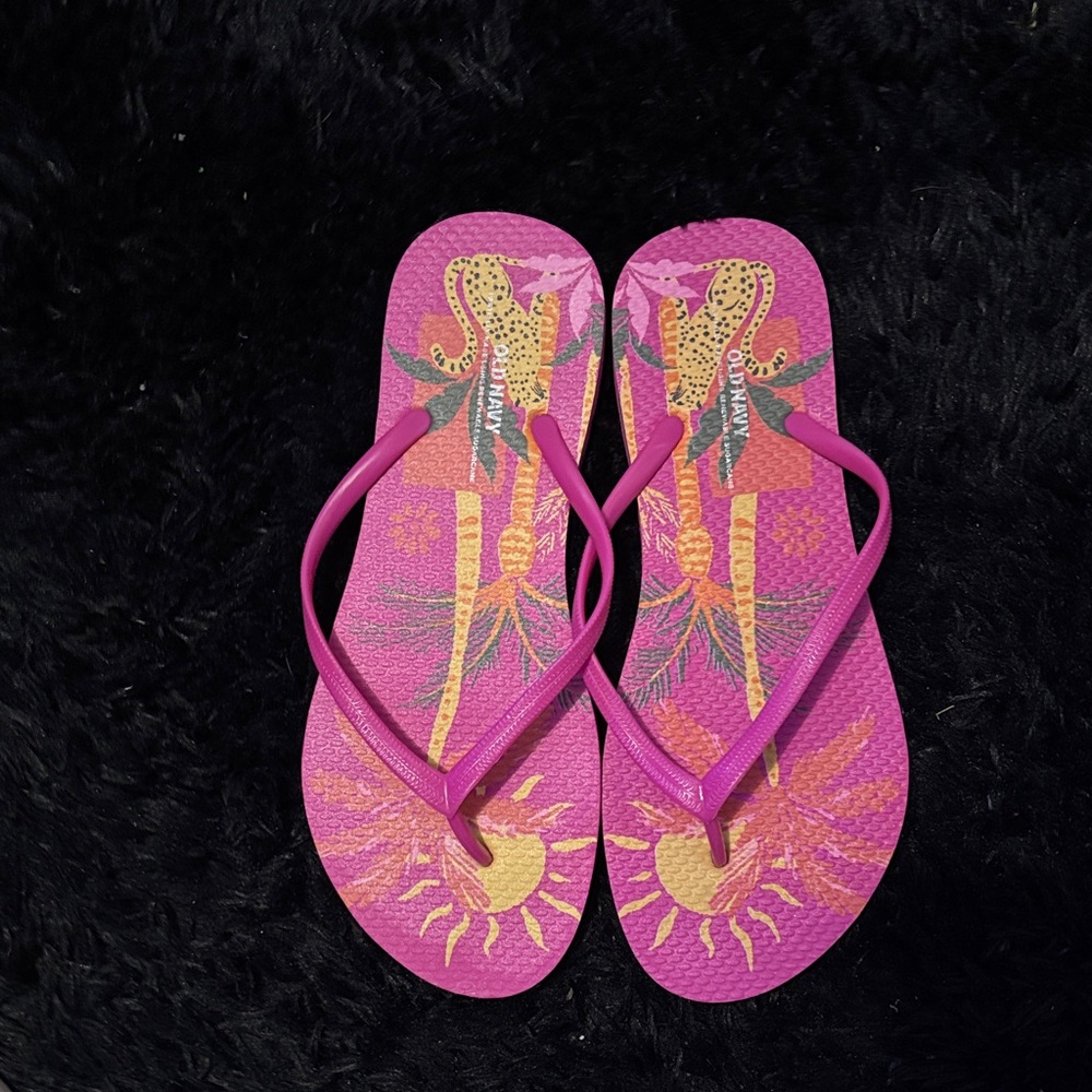 Old Navy Pink Graphic Sandals
